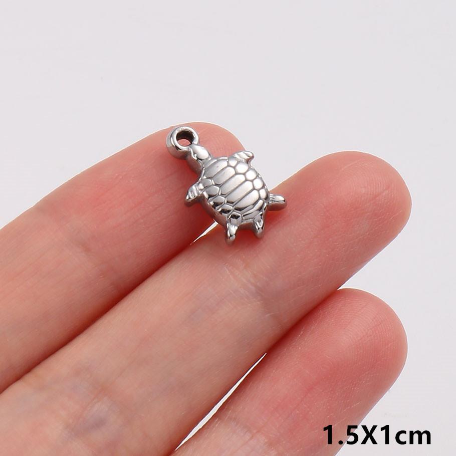5 Stück/Los Persönlichkeit Meeres tier Anhänger Seestern Schildkröte Muschel Muschelschale Edelstahl Anhänger Für Schmuckherstellung Zubehör Zubehör