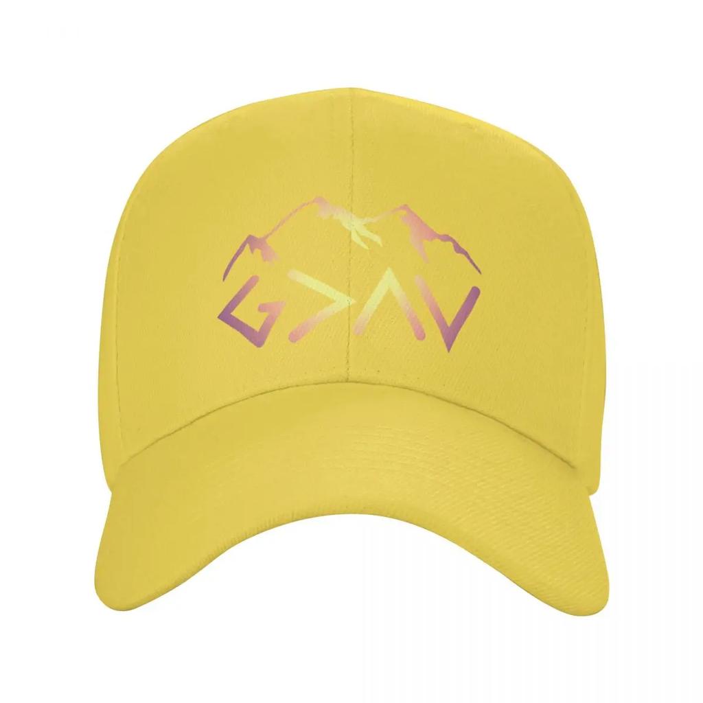 Copy of God is Greater than the Highs and Lows Ups and Downs Gradient Baseball Cap Beach Bag Women Caps Unisexs
