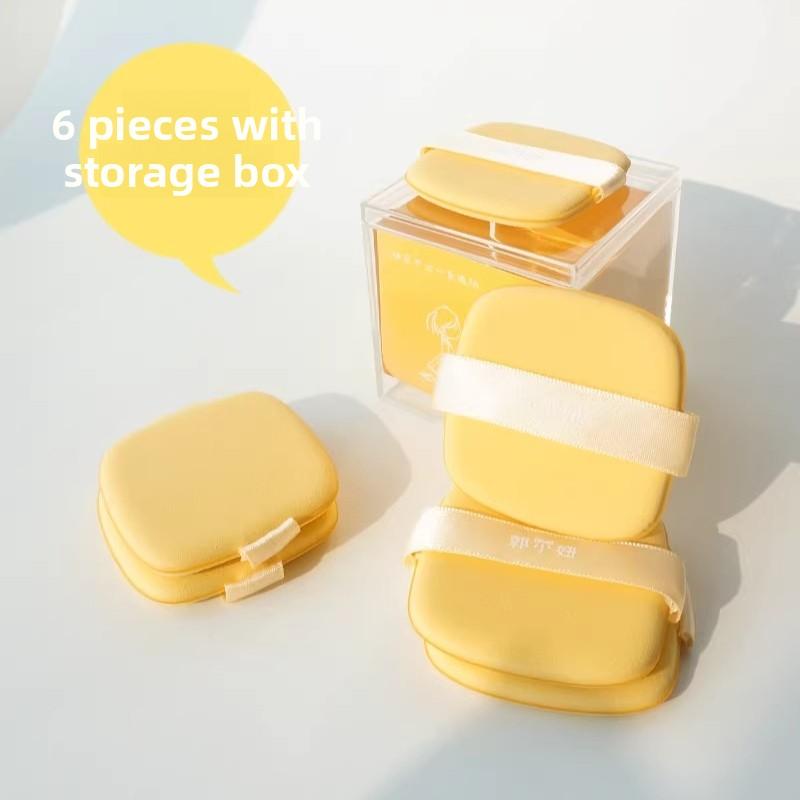 

GUOXIAONIU 6PCS Butter puff air cushion biscuit becomes bigger when encountering water, super soft liquid foundation makeup tool