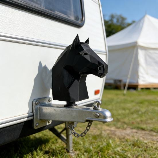 Trailer Hitch Cover Horse Design Durable Trailer Hitch Ball Cover Truck Enthusiasts Weather Resistant Humorous Car Accessory