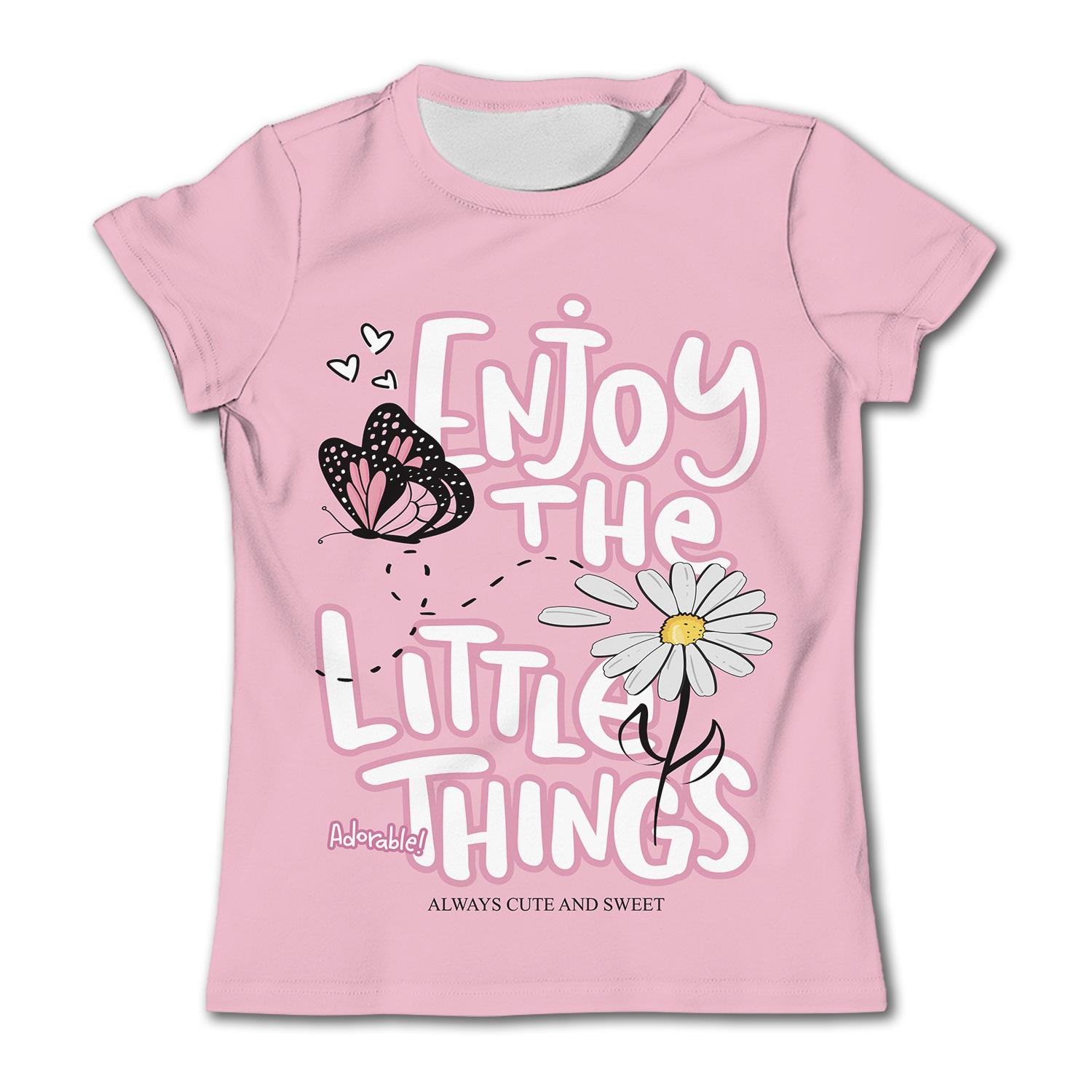 

Children s Clothing Girl T-Shirt Short Sleeve Colorful Butterfly Print Kids Summer Clothes Casual Round Neck Girl Clothes Tops 160