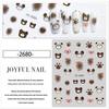 Cute Bowknot & Bear Hand-Painted Nail Stickers