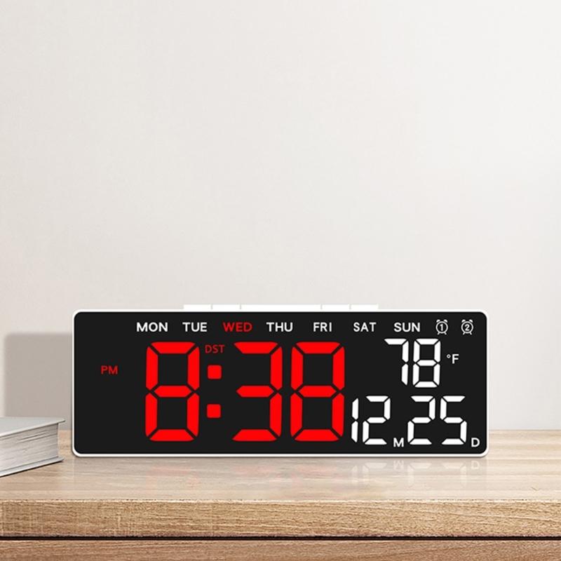 LED Digital Clock with Time, Date, and Temperature Display for Practical Home Access