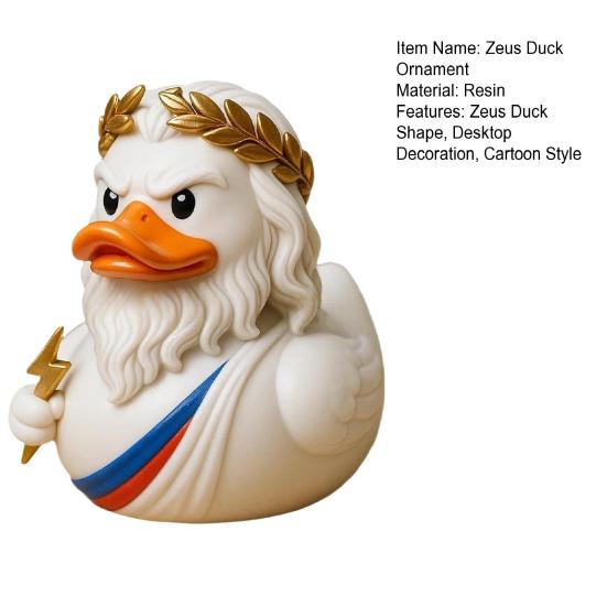 Yousheng Zeus Duck Figurine Greek Mythology Inspired God Duck Resin Statue Sculpture Home Office Bookshelf Desktop Decoration Ornament