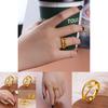 Elegant Adjustable Twist Ring For Couples Crafted From Gold Plated Brass Perfect Gift