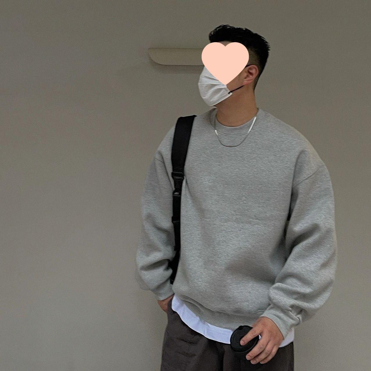 

Мужской серый свитшот с круглым вырезом - Тяжелый ретро повседневный пуловер для весны/осени 2XL 180-185cm/70-77kg