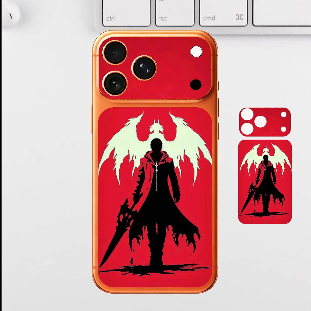 

D-Devil May Cry Данте Для Apple iPhone 17 Pro Max Полная Задняя Крышка Наклейка Обёртка Плёнка Задняя Защитная Наклейка Плёнка iPhone17promax