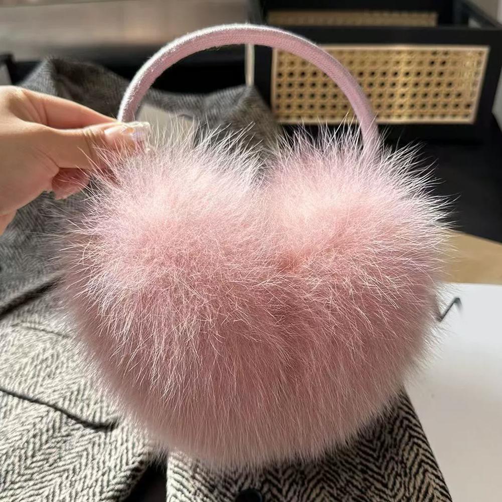 Vintage Faux Mink Fur Earmuffs Fuzzy Ear Warmers Covers For Womens Girls Winter Fashion Adjustable Soft Warm Faux Fur EarMuffs
