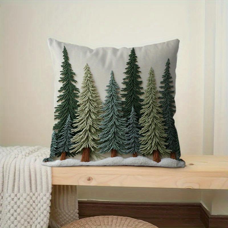 

Santa and Deer on Christmas PillowcaseSuitable for sofa car bedroom decorative cushion cover pillow cover 16x16Inch