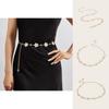 Womens Metal Floral Waist Chain With Hook Fastening For Fashionable Attire