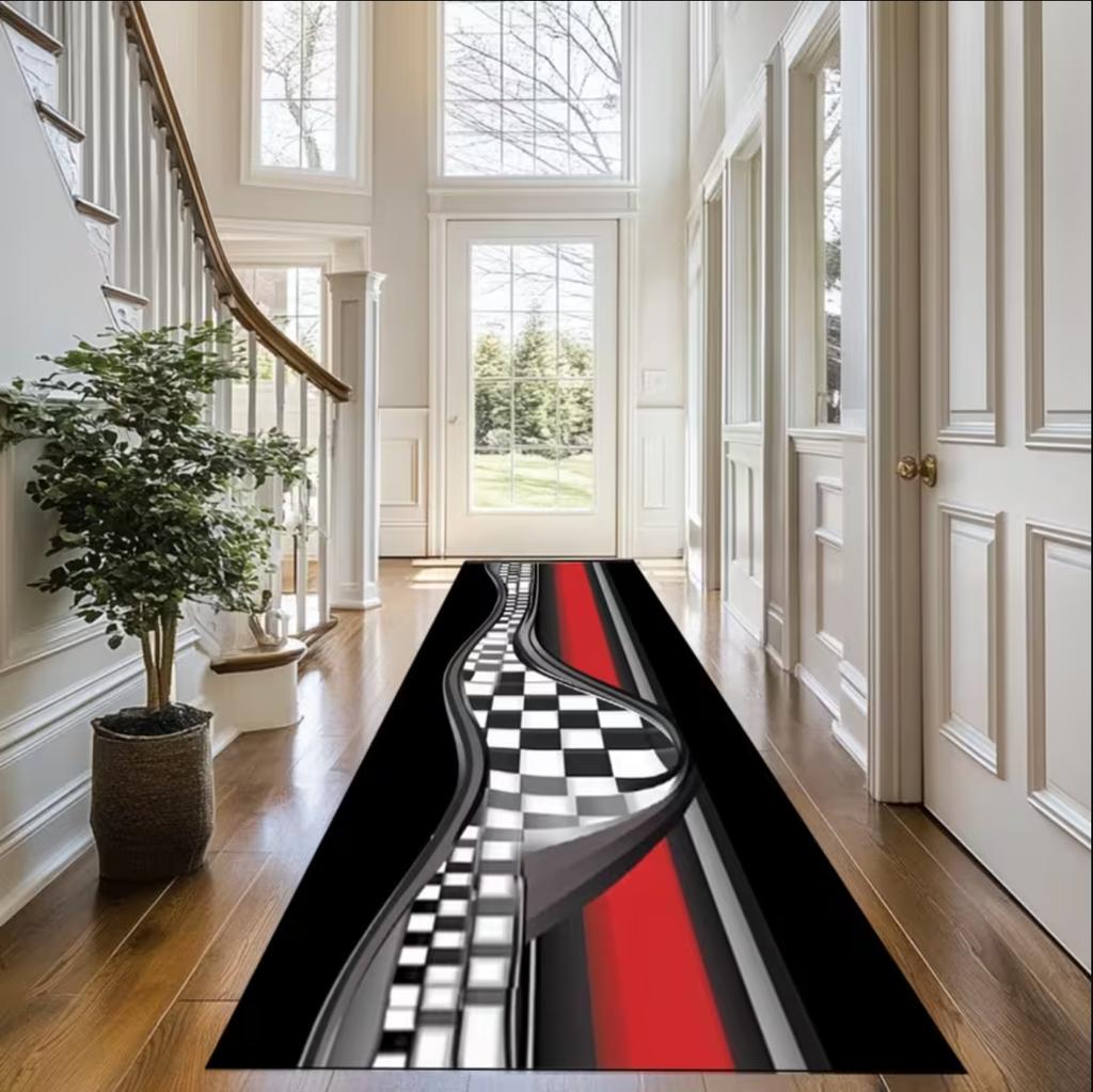 Motorcycle Visual Printed Carpet Anti Slip Easy Clean Durable Carpet Perfect for Home Kitchen Corridor or Vacation Home Carpet
