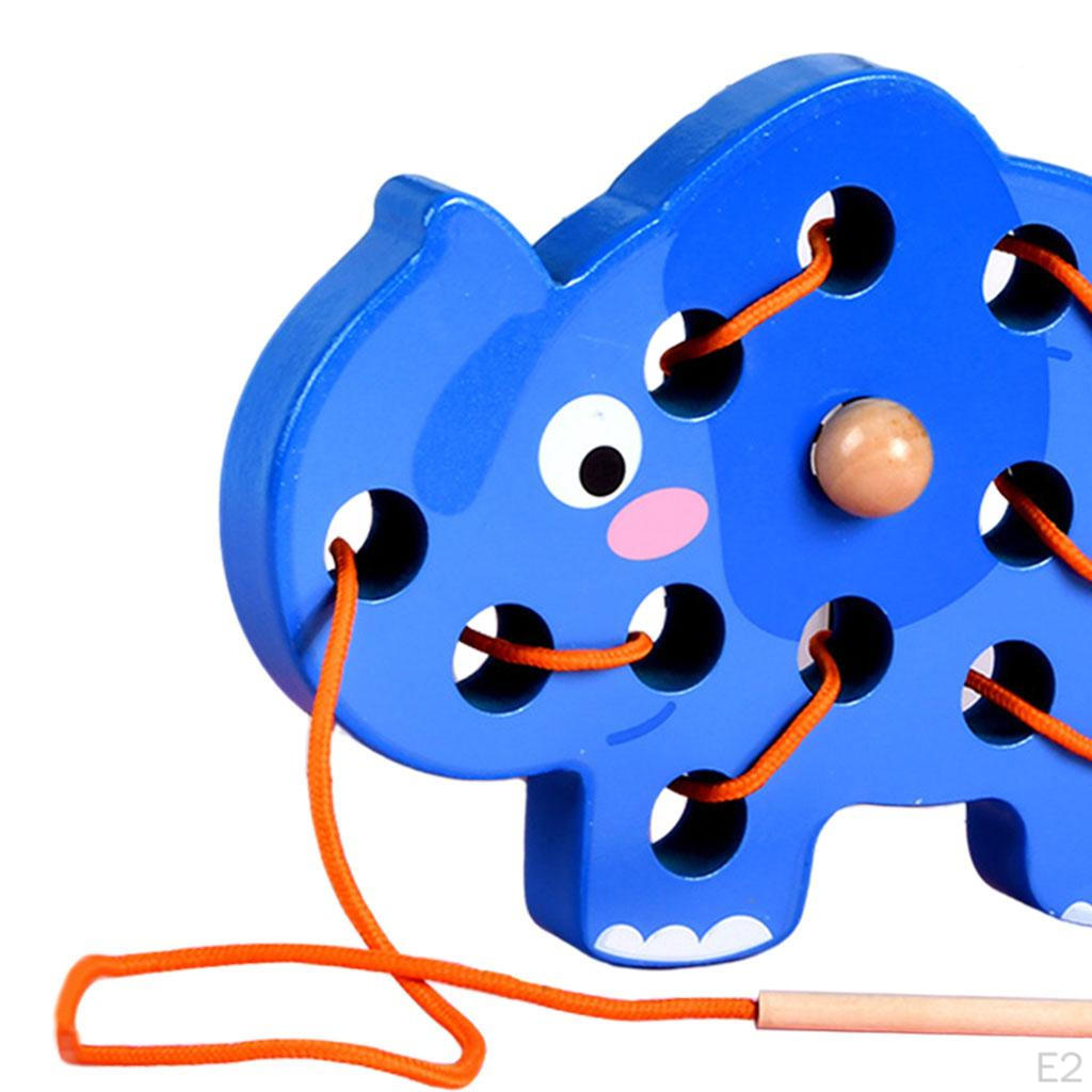 Lacing Threading Toys Learning for Cultivating Spatial Ability Ehancing Strength Develop Imagination