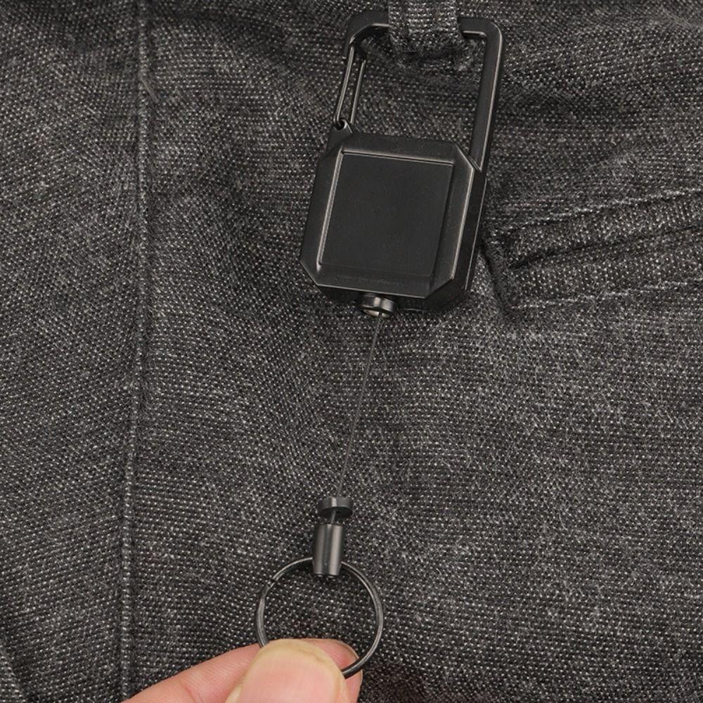 Schlüsselband Schnalle Anti-Verlust ID-Halter Schnalle Teleskopisches Ausweis-Schlüsselband Drahtseil Schlüsselanhänger Schlüsselband