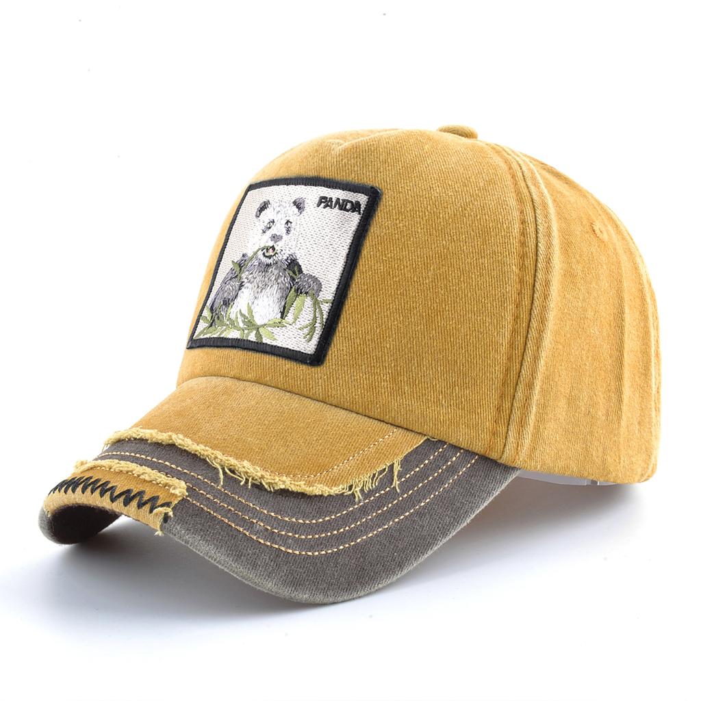 Vintage Denim Baseballkappe mit Stickerei Tiere Patch Herren Snapback Hip Hop Dad Hats Damen Vier Jahreszeiten Verstellbare Schirmmütze