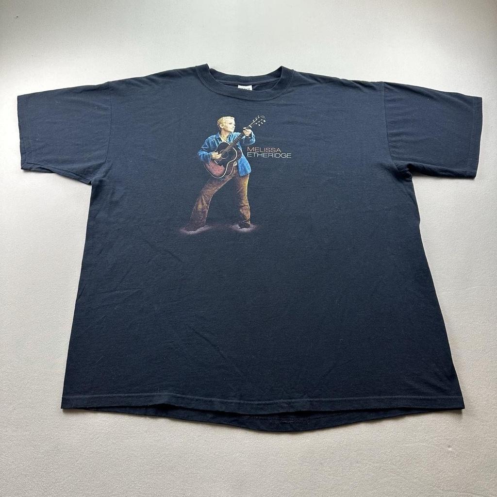 Vintage Melissa Etheridge T-Shirt Mens XXL Black Road Less Traveled Tour 2006