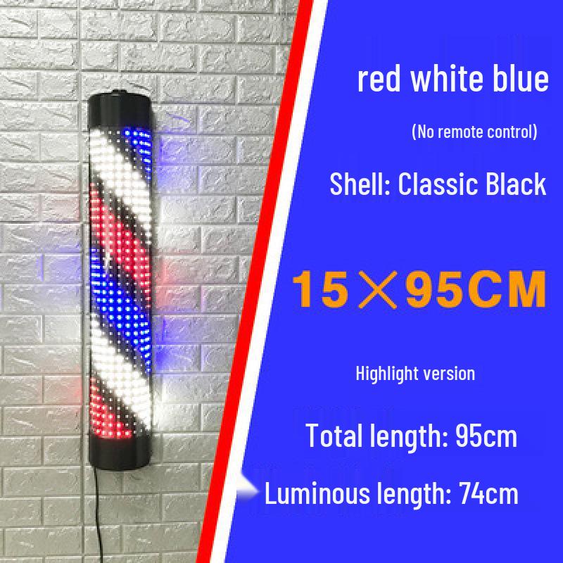 Wall-Mounted Waterproof LED Rotating Barber Shop Light Box