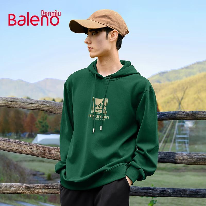 

Baleno Men s Hooded Mountain Print Casual Sweatshirt 5XL