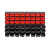 Wall Mounted Storage Bins, 48-Bin Parts Rack Organizer Garage Plastic Shop Tool with Wall Panels, Tool Organizer for Nuts, Bolts, Screws, Nails,