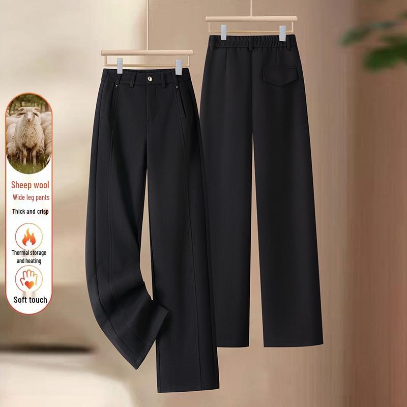 Dámské vlněné kalhoty s vysokým pasem - Podzim/Zima 2024: Elastické, Rovné, Úzké a Široké nohavice