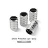 For KIA 4pcs Metal Car Wheel Tire Valve Stem Cover Decoration Accessories Sportage 2016 2017 2018 Sephia Stonic Carens RUAJC1