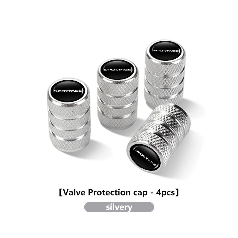 For KIA 4pcs Metal Car Wheel Tire Valve Stem Cover Decoration Accessories Sportage 2016 2017 2018 Sephia Stonic Carens RUAJC1