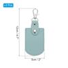 [PATIKIL] leather key fob leather keychain 4 pcs keyrings DIY key chain holder home off for car key ID key card air tag blue