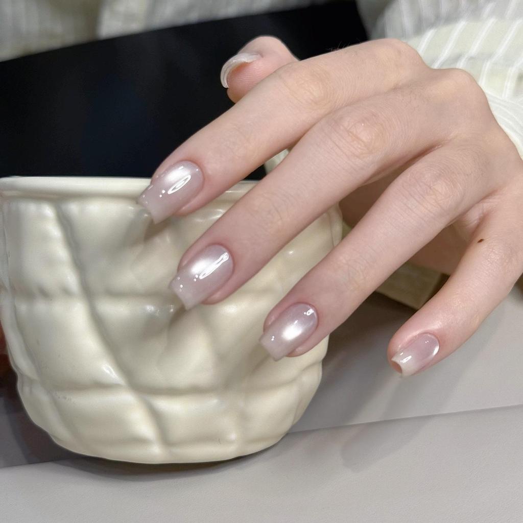 President Hua Little Black Bottle Leveling Gel: Satin Porcelain White Cat Eye & Crystal Whitening Gel Polish, 60 Colors