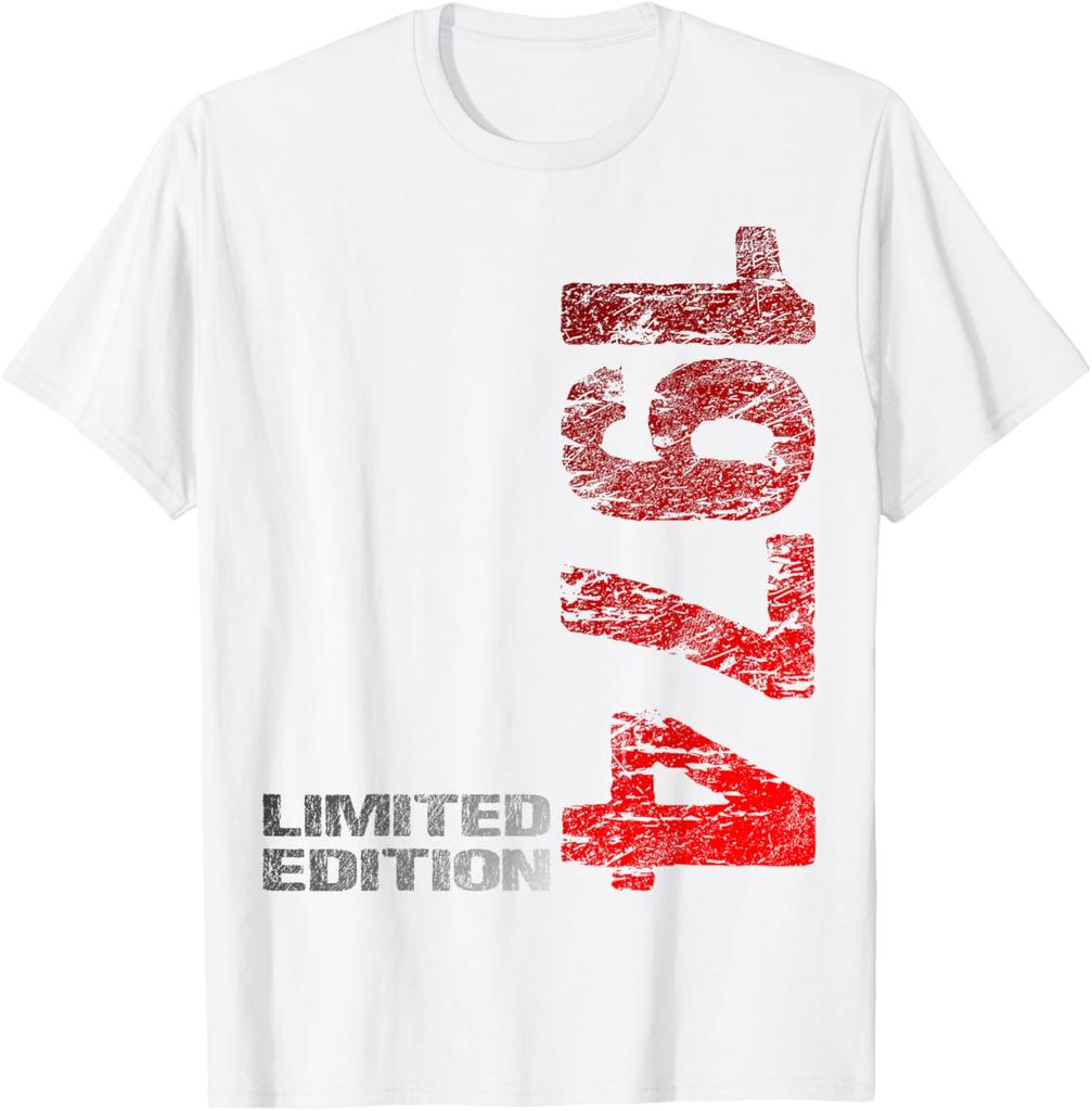 Limited Edition 1974 51th Birthday Born 1974 T-Shirt Print Original Design Gifts T Shirts Mens Clothing Camisas Streetwear