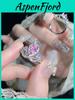 Coroa Rosa Delicada Francesa Micro-incrustada com Pedra de Zircônia Diamante Rosa Anel Aberto Versátil Para Mulheres Luxuoso e Chique Perfeito Para Senhoras Modernas e Estilosas