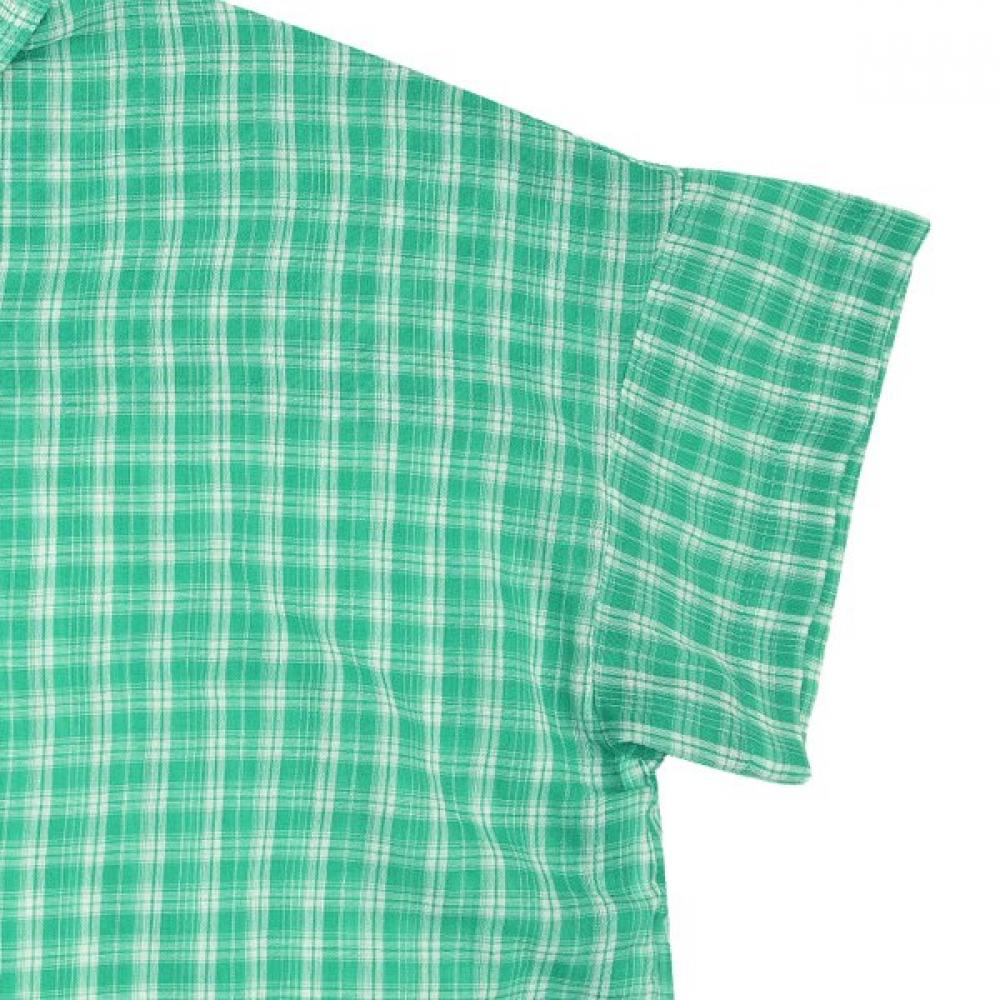 Bluetail Resort Green Check Short Sleeve Shirt Azc4bl01gn