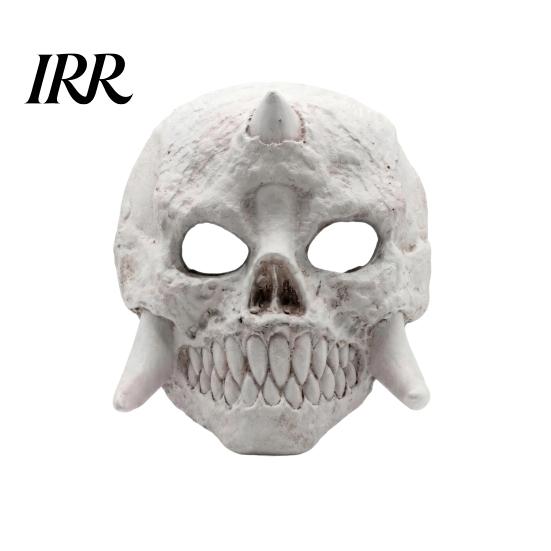 Scary Halloween Costume Mask Skeleton Mask, Horror Fanged Skull Distressed Retro Bone Full Face Cosplay for Party Props