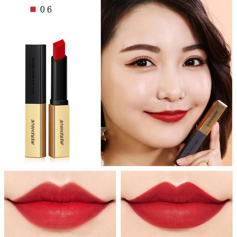 Tanabata Valentinstag Hot Send Girlfriend Small Gold Bar Thin Tube Matte Matte Matte Neue Farbe Lippenstift Lasting Students Set