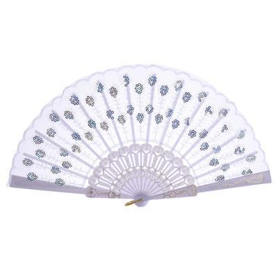 Best  Dance Wedding Party Lace Silk Folding Hand Held Flower Fan