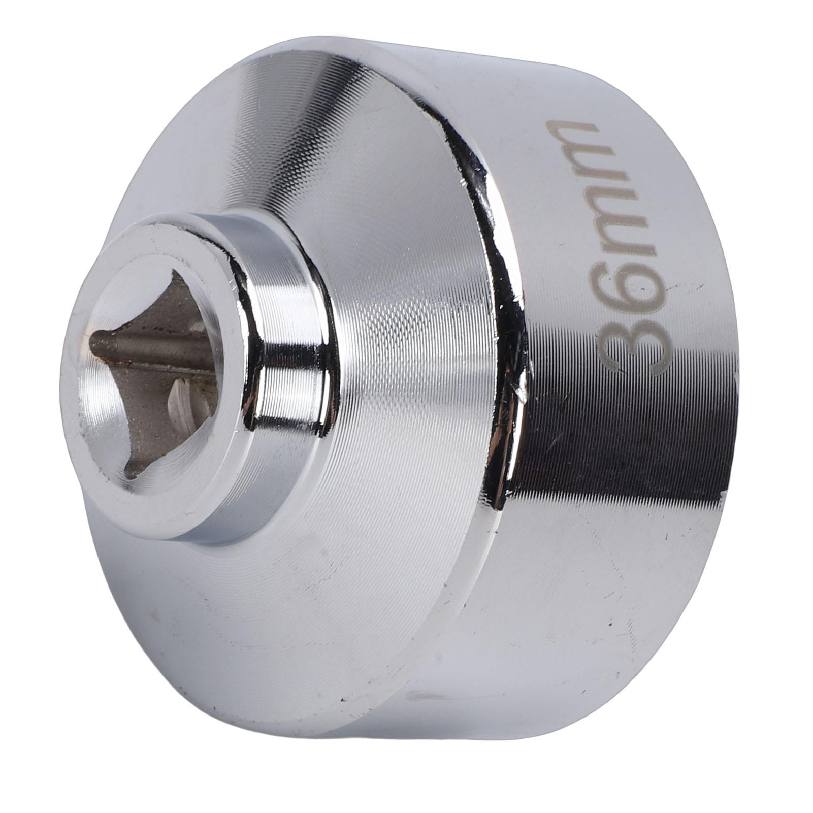 

Oil Filter Socket 36mm Steel 3Celsius8in Hole 6 Point Oil Filter Removal Tool for Engine