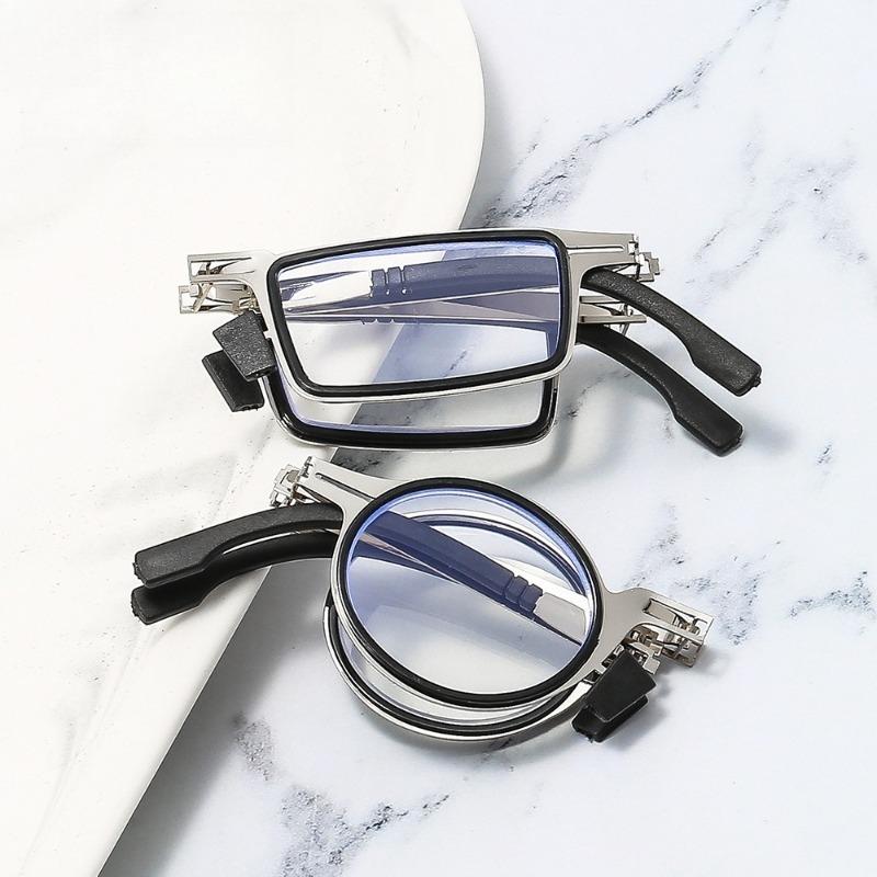 Foldable Portable Anti‑Blue Light Reading Glasses, Ultra‑Lightweight HD Lenses, Eyeglasses with Protective Case