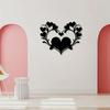 Romantic Floral Heart Metal Wall Art, Perfect for Bedroom Decor, Wedding Anniversary Housewarming Gift, Timeless Love Theme