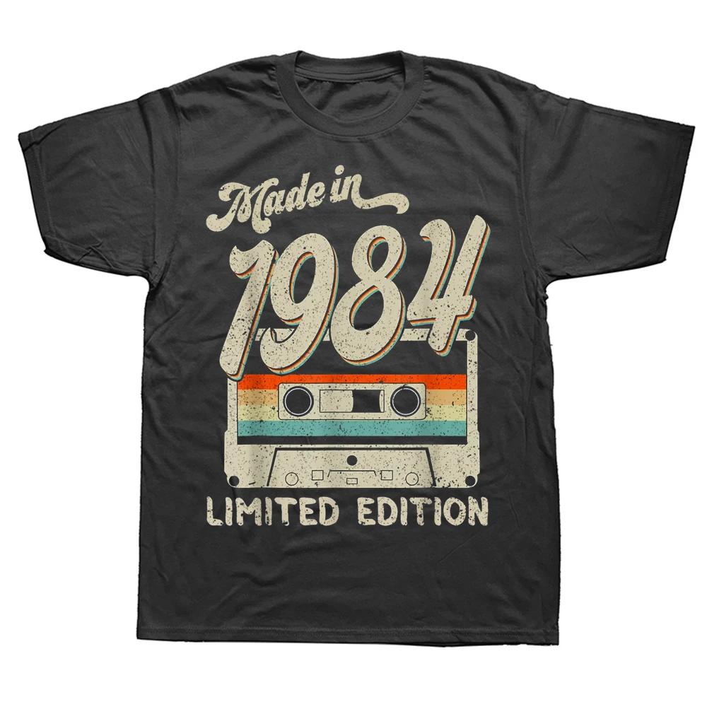 2023 Graphic Men TShirts 40 Years Old Short Sleeve Tee Shirt Gift Idea Tops Made in 1984 Limited Edition Birthday Gift T-Shirt