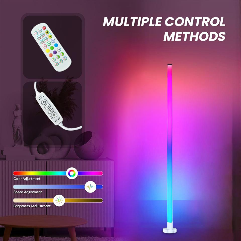 150CM RGB Floor Lamp LED Corner Floor Lamp Bedroom Ambient Lighting RGBIC Color Changing APP Control For Living Room Decorate