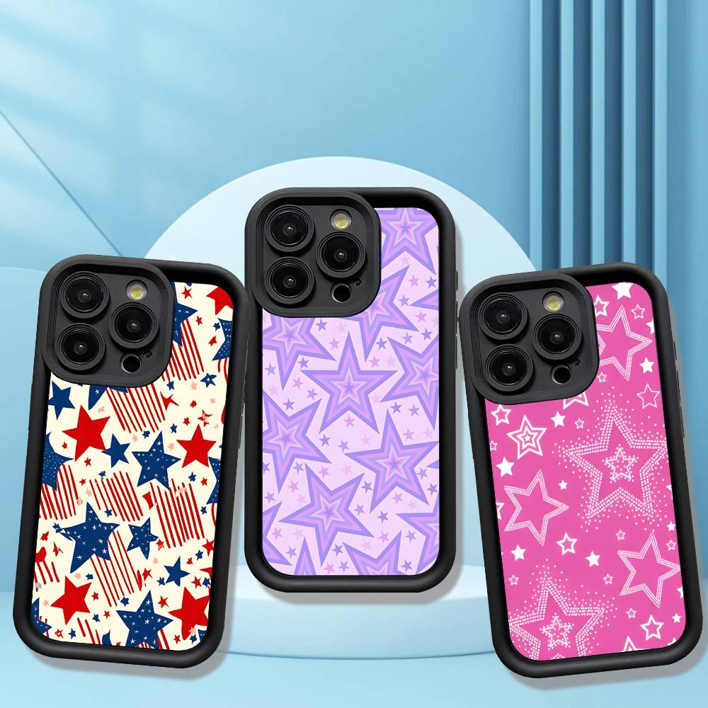 Phone Case Fashion Vintage Large Stars For Xiaomi Mi 15T 17 15 14 13 12 14T Lite Poco M7 F7 M6 X7 X6 F4 F5 Pro Ultra Back Cover