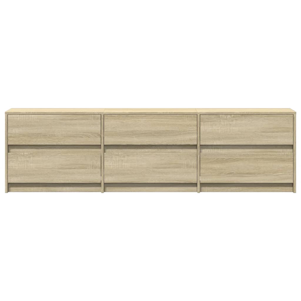 TV Cabinet with LED Lighting Sonoma Oak 180 X 34 X 50 Cm