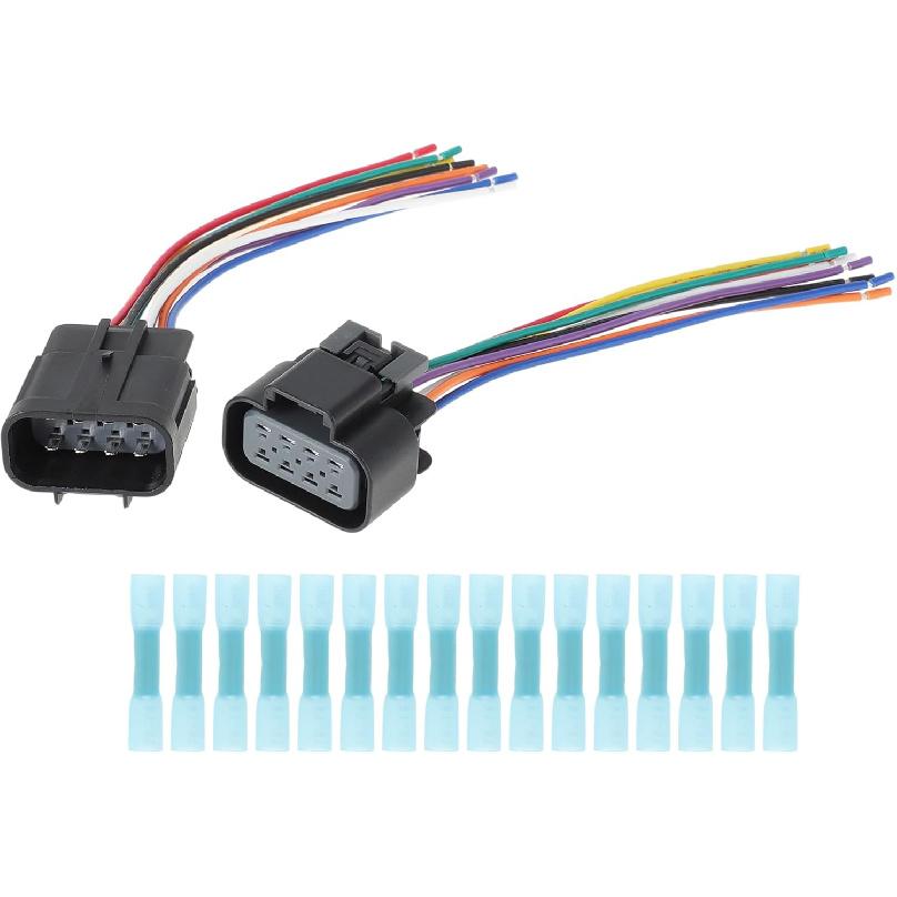 No.22853028 Male and Female Headlights Connector Harness Plug Wire for Chevrolet Silverado 2007-2015 8 Pin Left and Right Headlights Connector