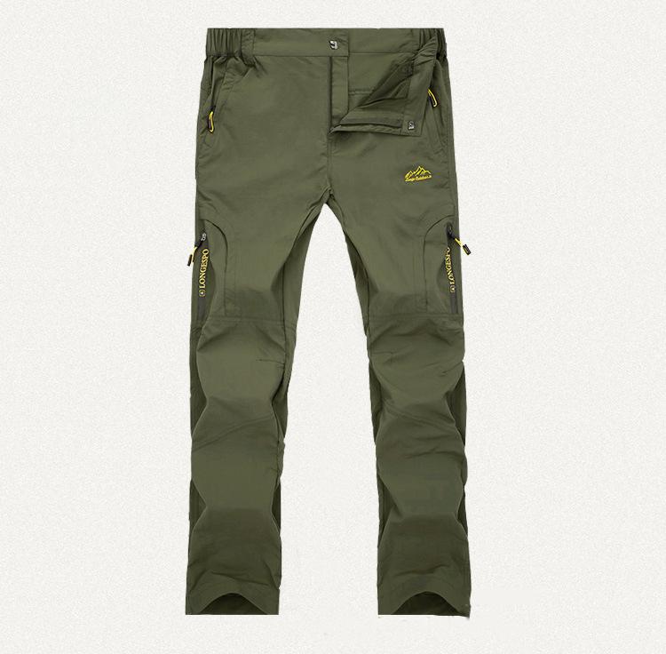 Summer Hiking Pants Men Waterproof Pants Zipper Pockets Trousers Lightweight Fishing Pants