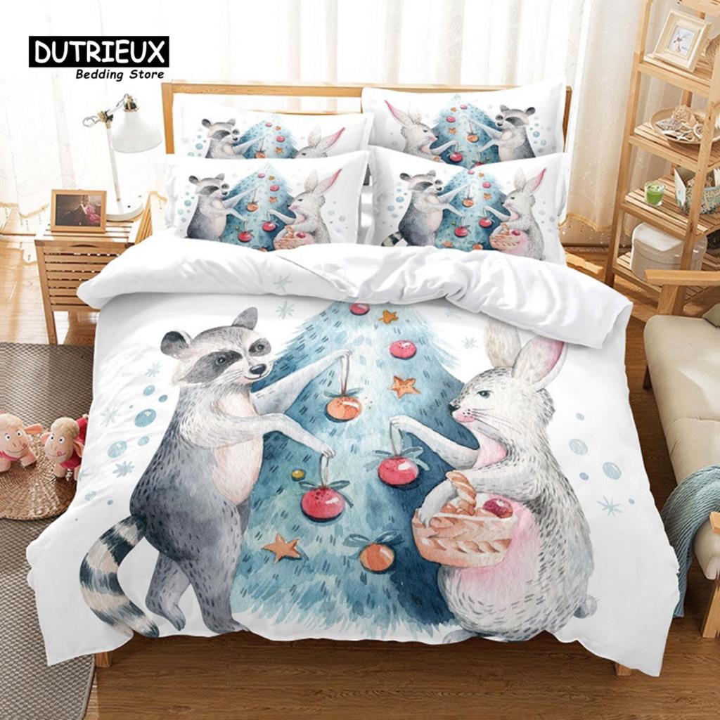 3-teiliges Bettwäsche-Set, Mädchen und Einhorn Bettwäsche-Set, Weiche Bequeme Atmungsaktive Bettbezüge, Für Schlafzimmer Gästezimmer Dekoration