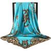 2024 Spring Leopard Print Women's Silk Scarf - 90cm Large Square Headscarf