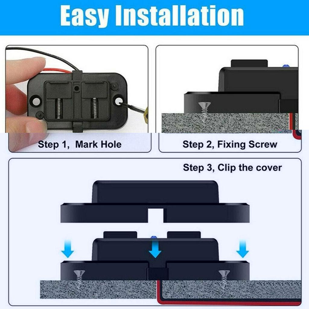 QC3.0 Dual USB Car Charger Socket USB Charger Adapter 3.1A 12V/24V Car Usb Splitter Outlet Power Adapter for Camper Truck Boat
