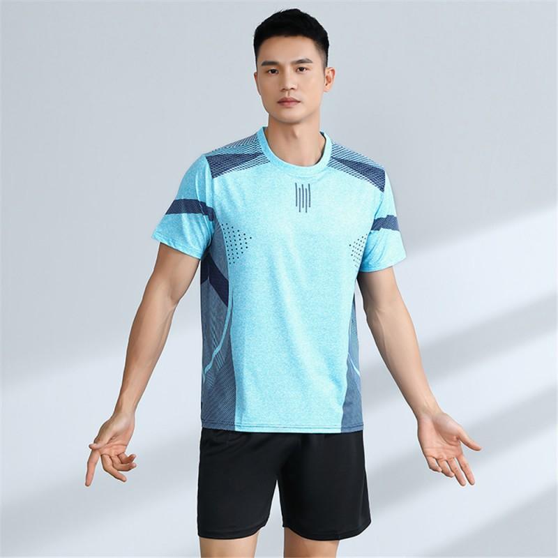 Unisex Badminton Sport Set Short Sleeve Top Shorts Men Women Kids Athletic Wear
