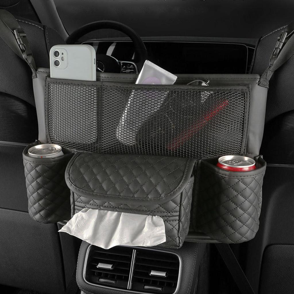 Car Pocket Handbag Holder Leather Handbag Holder For Car Car Mesh Organizer With More Space Pet Kids Barrier Car Seats Large