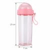 600ML Dual Drink Cup With Tubes Large Capacity Cup Portable Bottle Sport Tumbler  Outdoor Sports