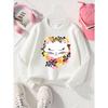 European Sizes  Kids' Casual Printed Round Neck Pullover, Kids' Fashion Round Neck Sweatshirt with Adorable Animal Prints,  Casual Comfortable