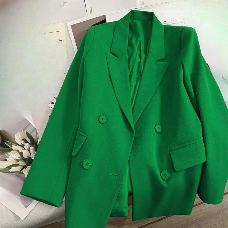 Taro Purple Suit Jacket Women's Design Sense with Double-breasted Solid Color Multicolor Small Z Suit